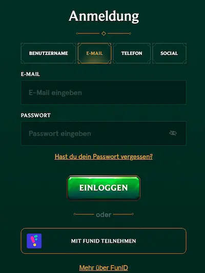 Casinia Casino login