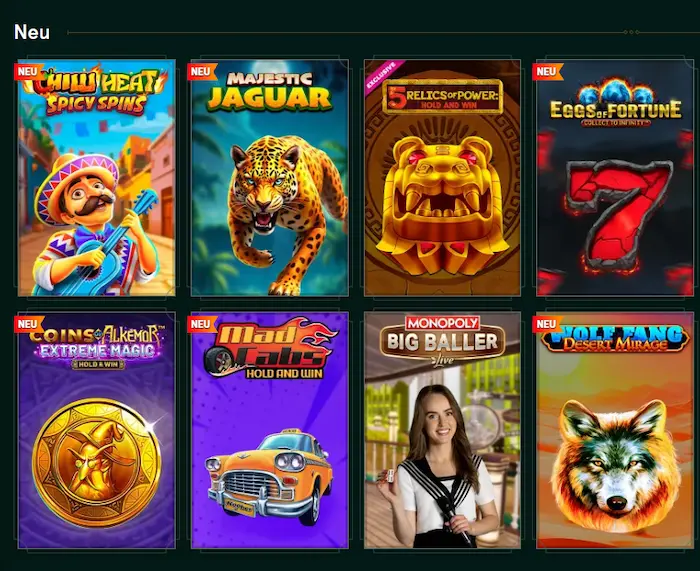 Casinia Casino spiele